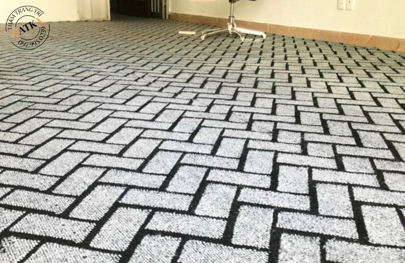 thảm nỉ - thiết kế 3D lót văn phòng làm việc